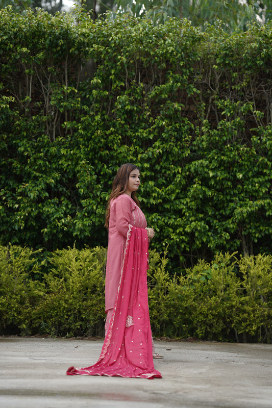 Pure heavy chiffon suit plazo set