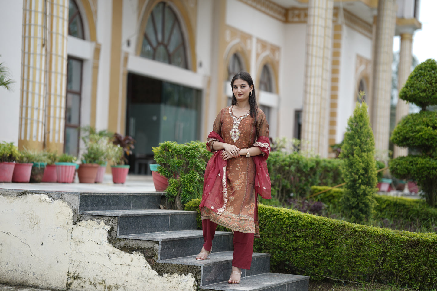 Royal Viscose Organza suit Set