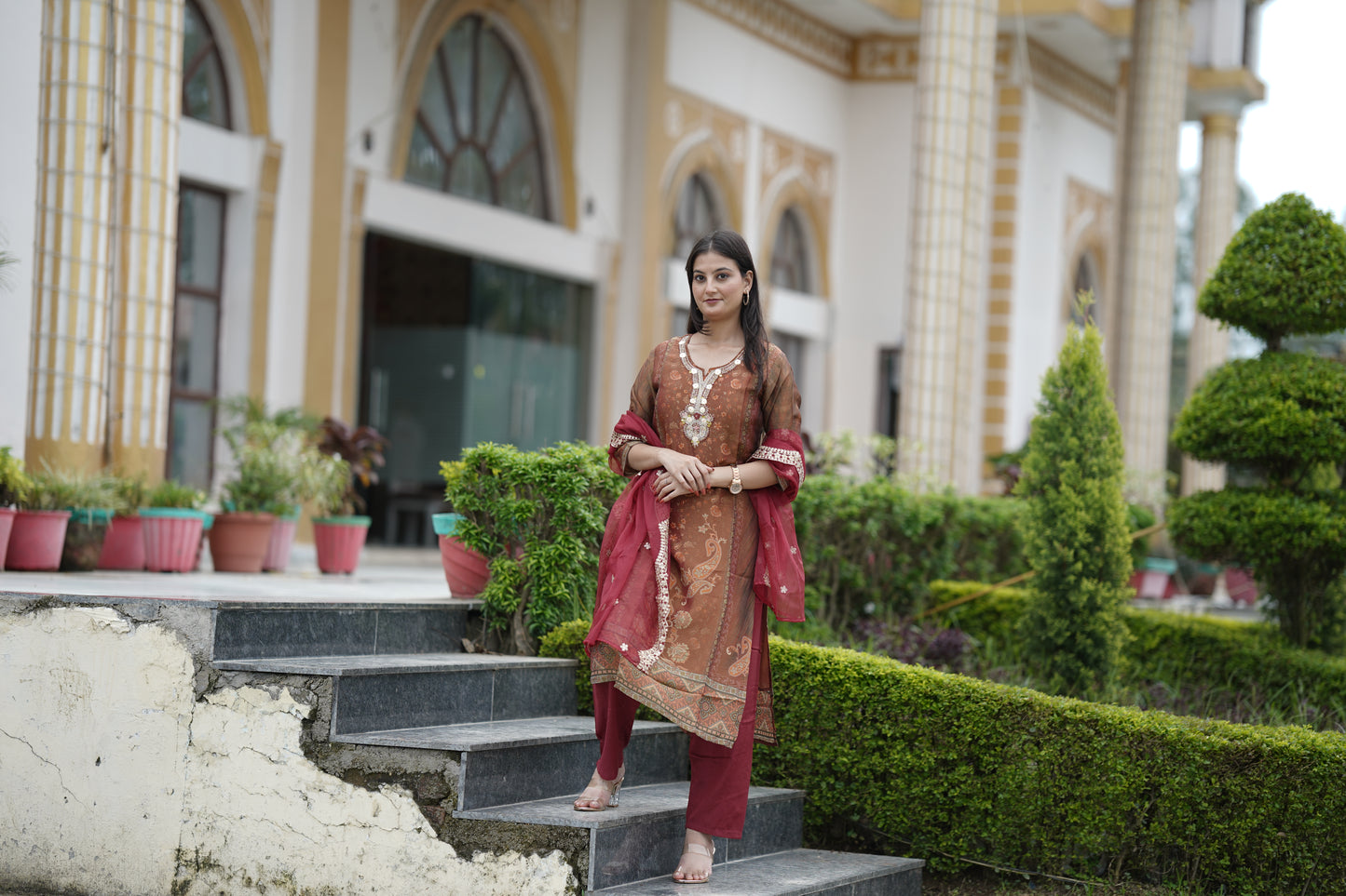 Royal Viscose Organza suit Set