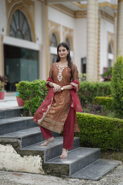 Royal Viscose Organza suit Set