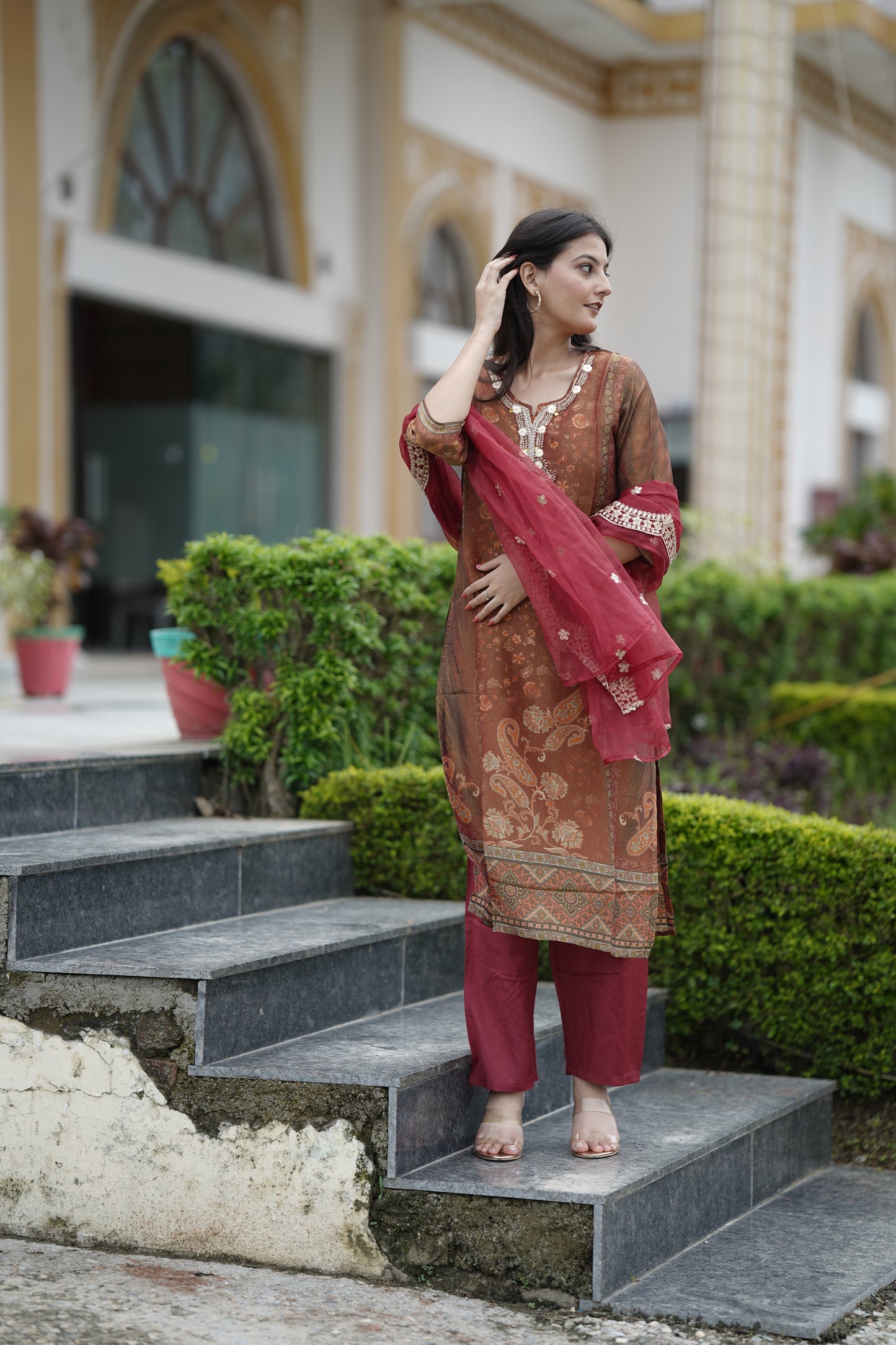 Royal Viscose Organza suit Set