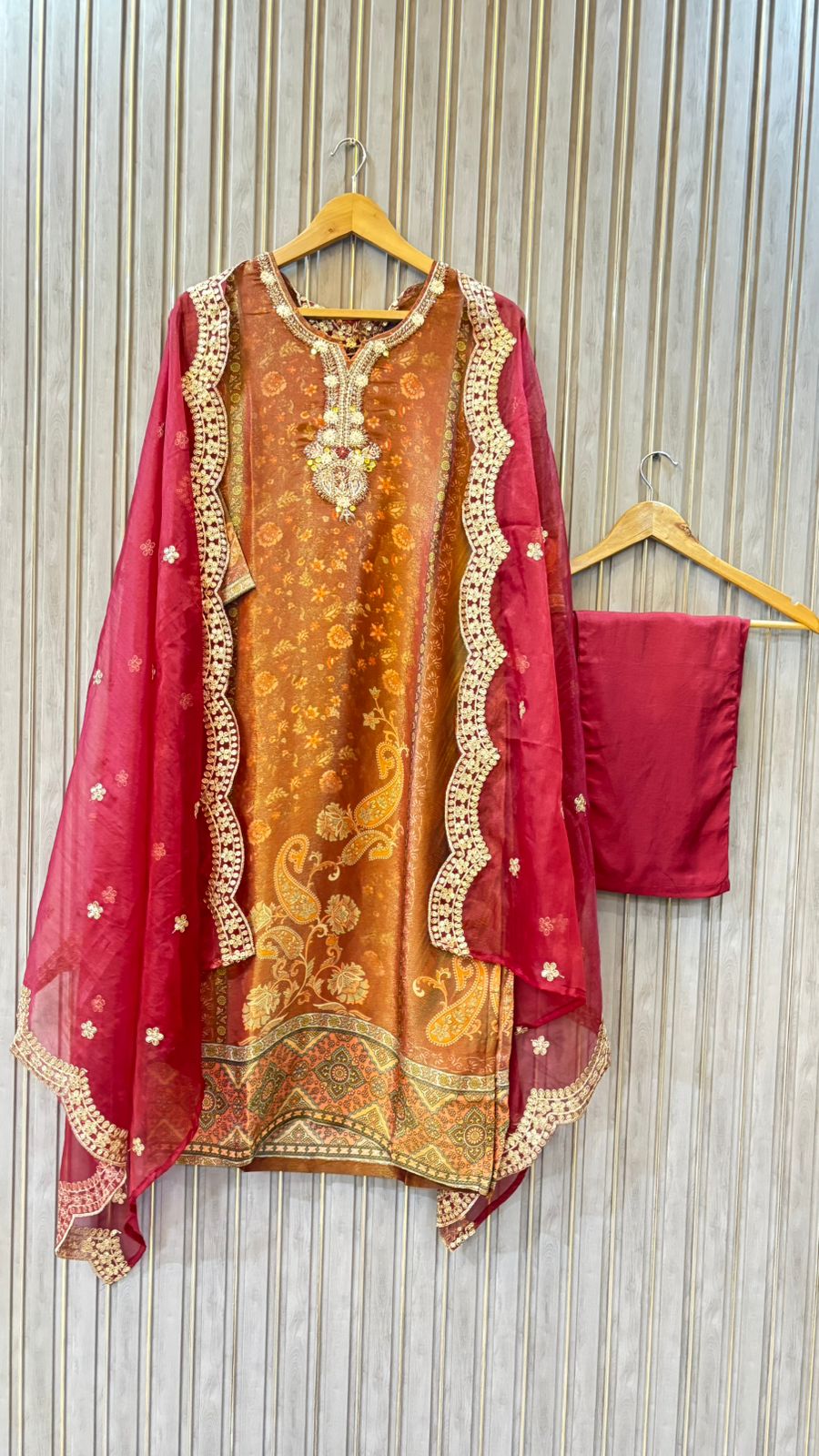 Royal Viscose Organza suit Set