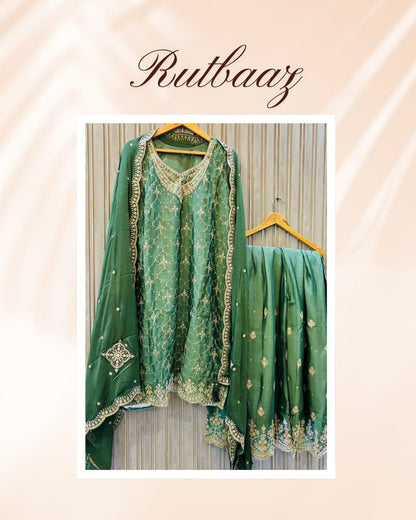 Pure chiffon suit plazzo set