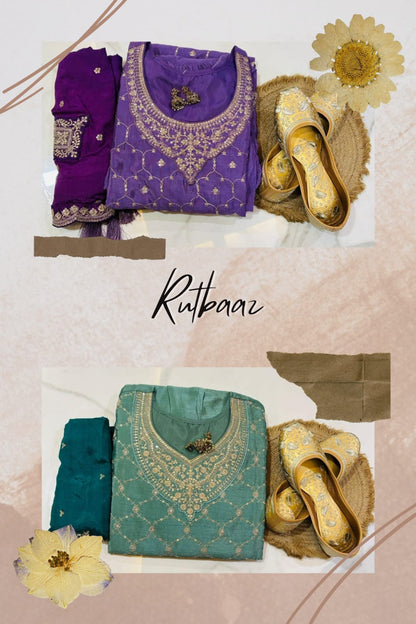 Pure chiffon suit plazzo set