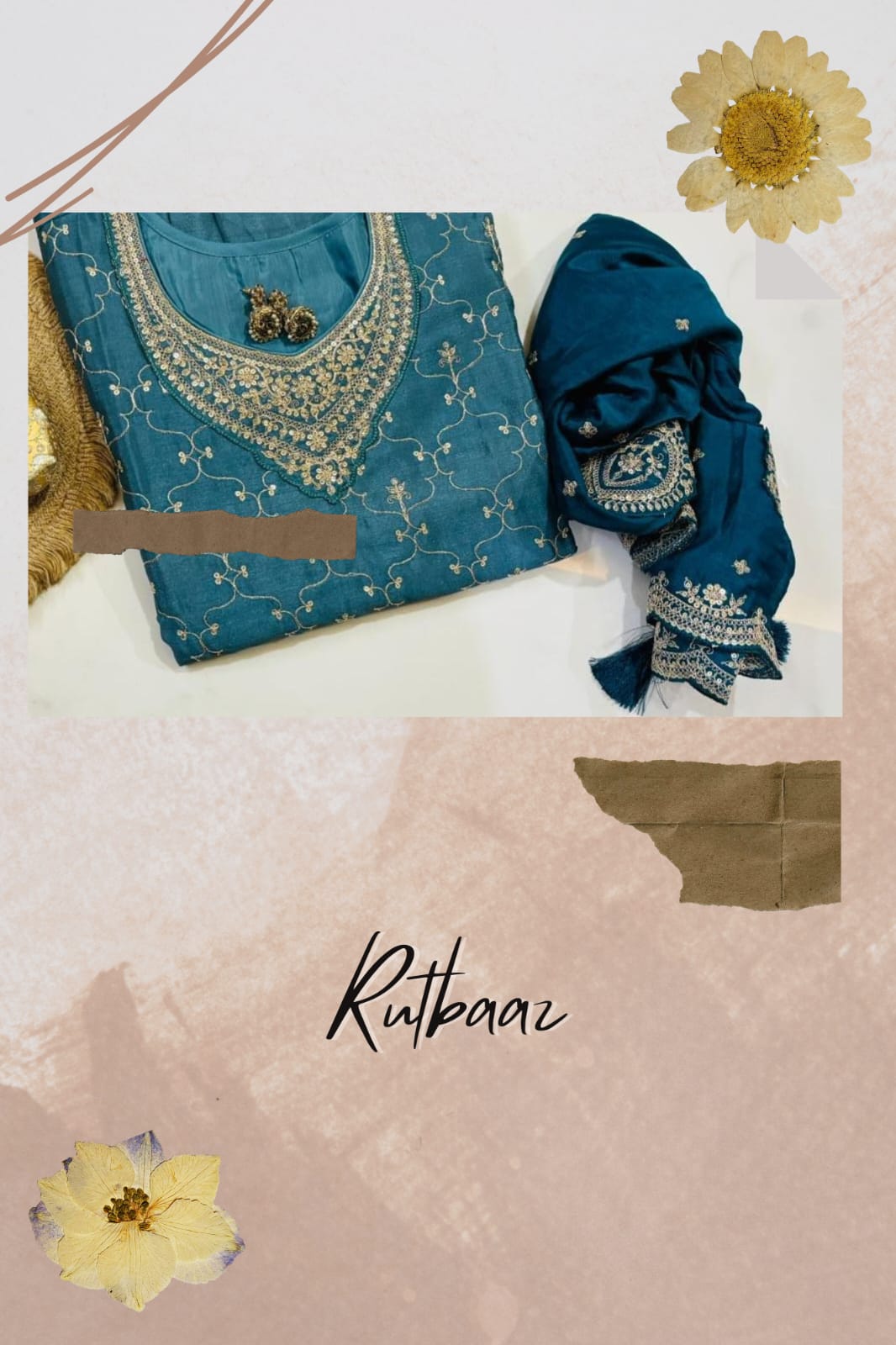 Pure chiffon suit plazzo set