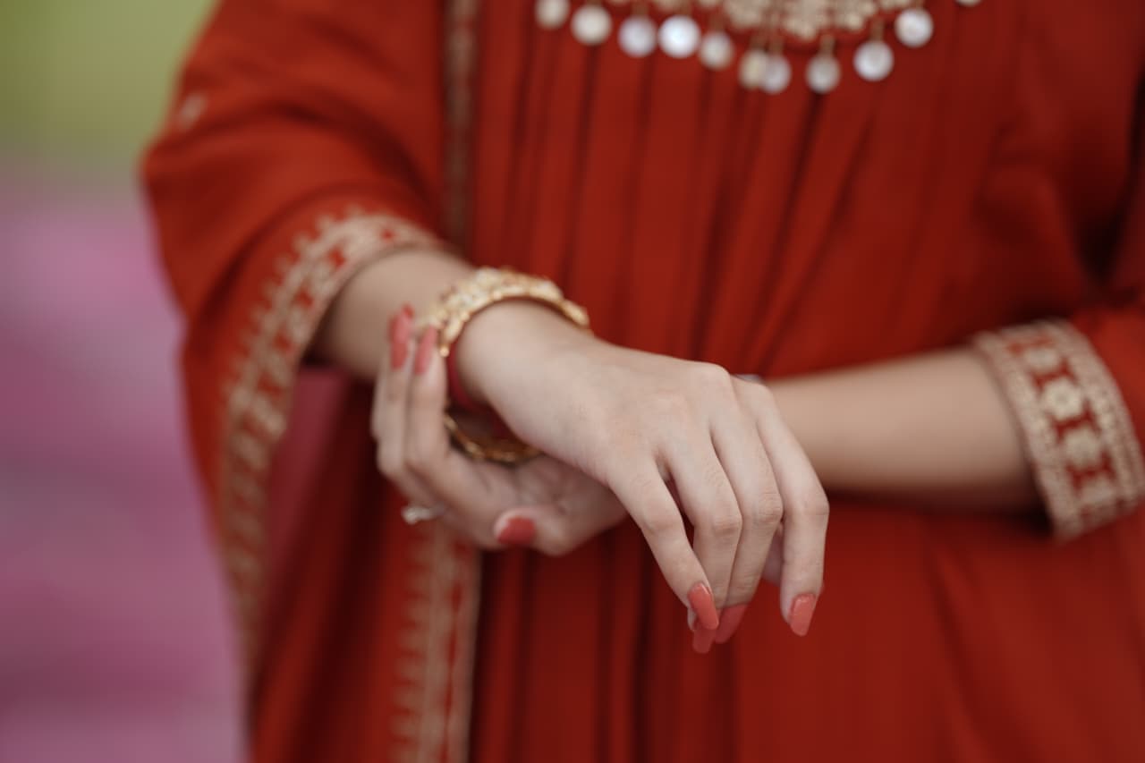 Rust Cotton Silk Suit Set