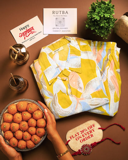 Printed floral co -ord set